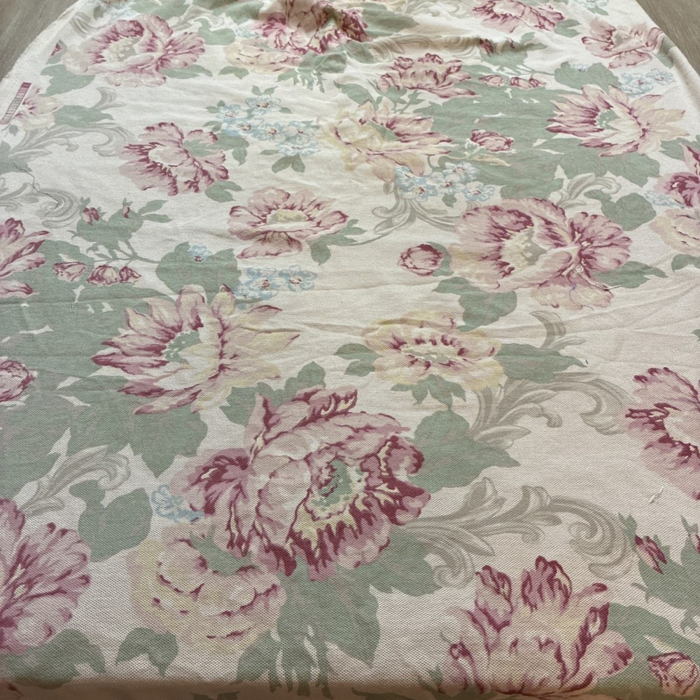 Fisher & Gentile Ltd Fabric Pique Knit Made In USA Cabbage Roses 2 Yards X 54"
